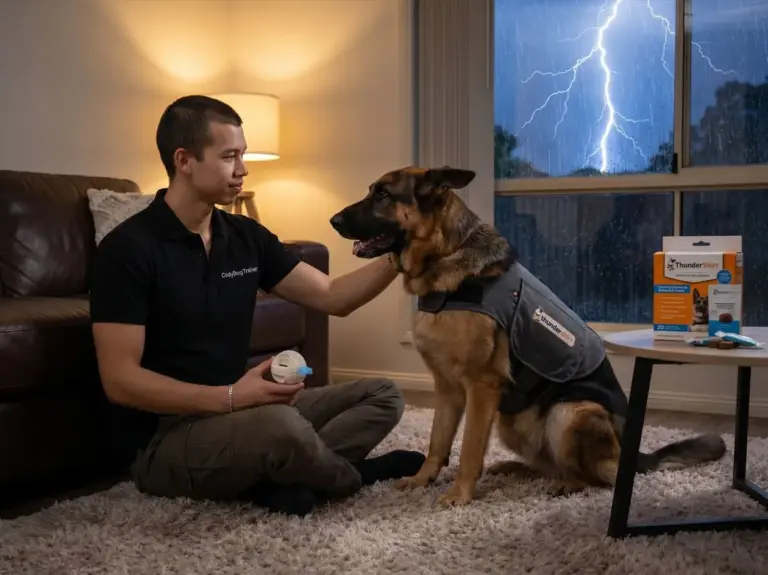 How To Calm An Anxious Dog During Thunderstorm Events