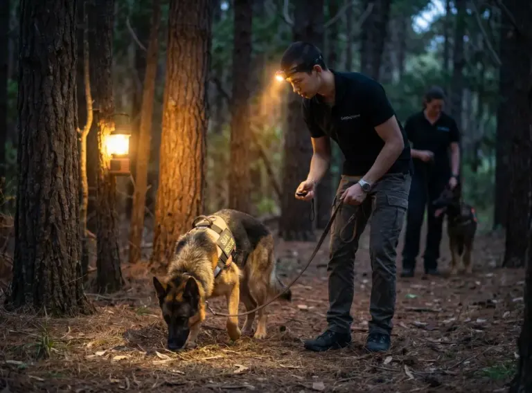 How To Condition Search And Rescue Dogs For Nighttime Operations