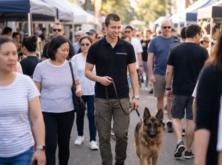 How To Teach Loose Leash Walking In Crowds Thumbnail