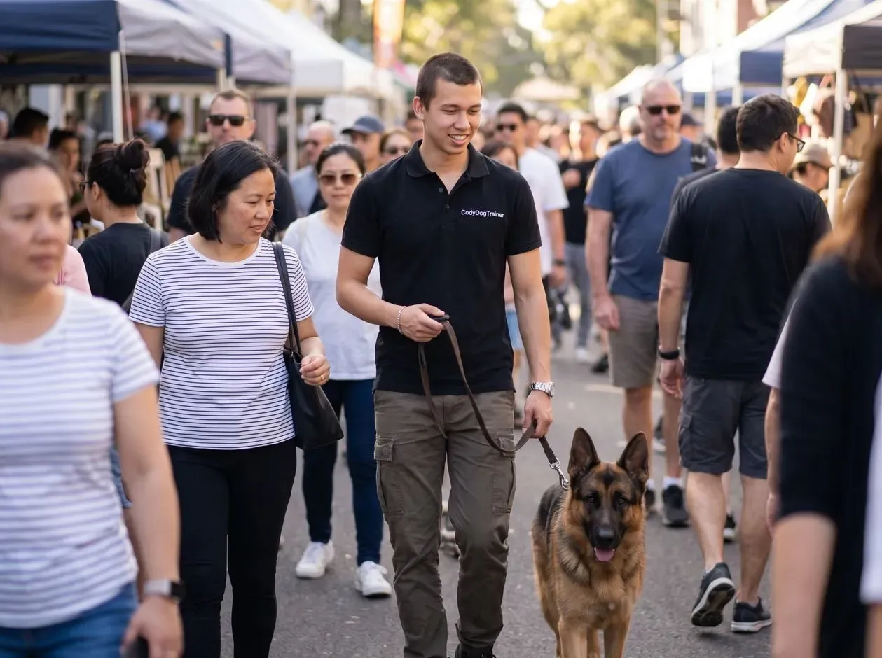 How To Teach Loose Leash Walking In Crowds Thumbnail