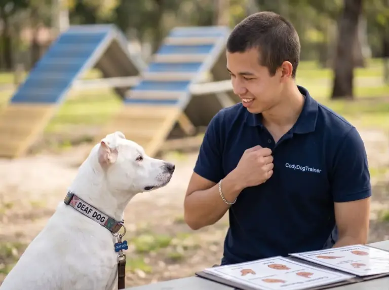 How To Teach Non Verbal Hand Signals To Deaf Dogs Thumbnail